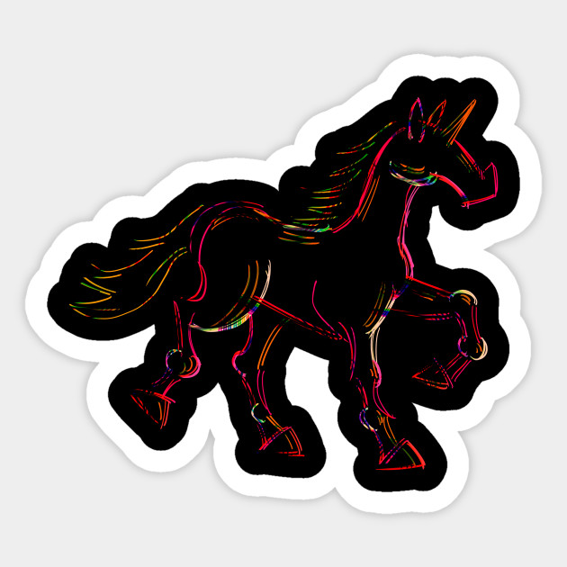 Neon Pink Unicorn